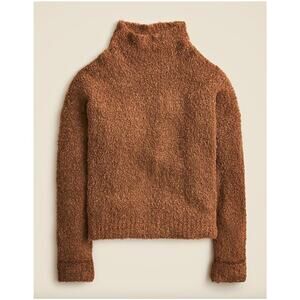 J.Crew Sweater Womens Medium Brown Tan Boucle Yarn Textured Relaxed Alpaca Wool